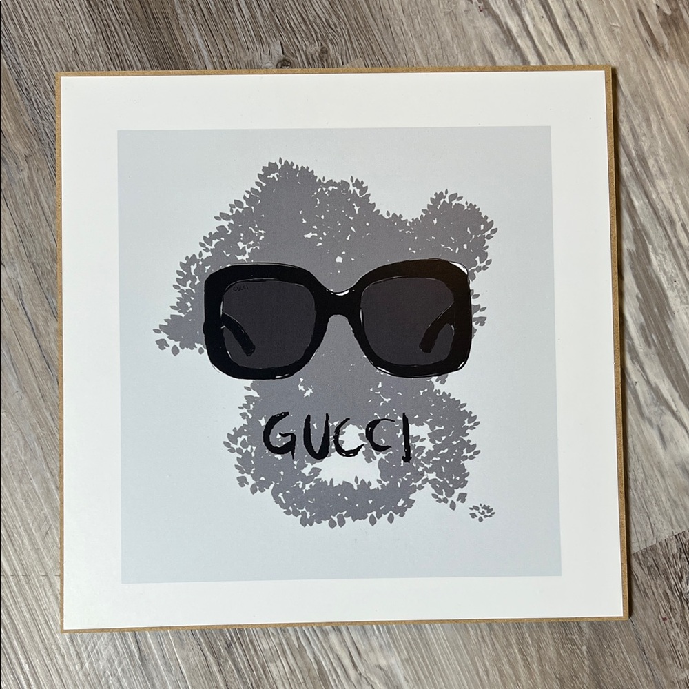 Fairchild Paris Gucci Sunglasses Hanging Plaque 10x10 NWOT
